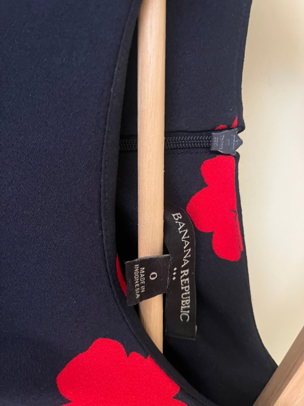 Banana Republic Navy Mini Dress with Red Floral Print - Picture 3 of 3